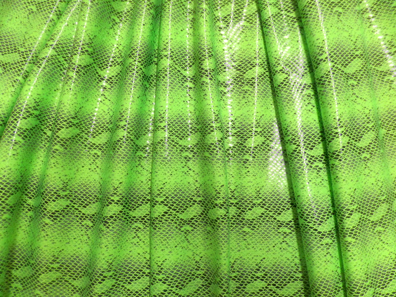 4.Lime Metallic Snake Skin Print